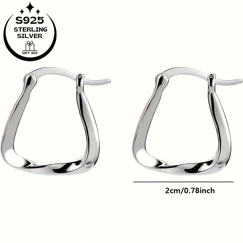 925 Silver Geometric Ring Earrings Set